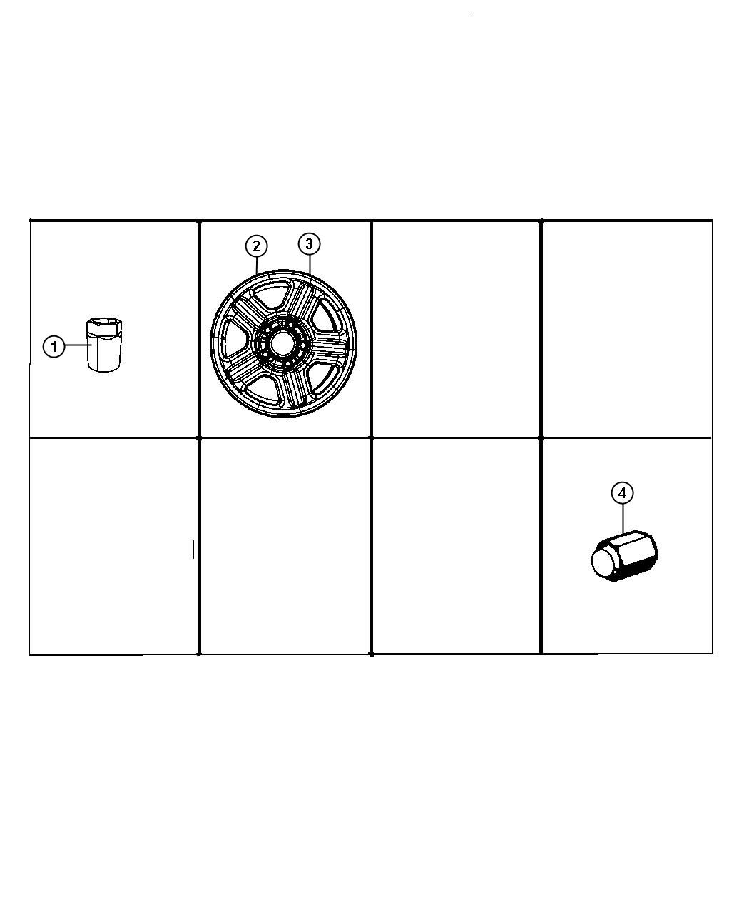 Diagram Wheels and Hardware. for your 2022 Jeep Renegade   