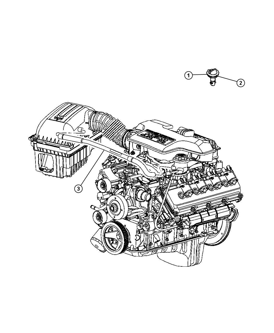 Diagram Crankcase Ventilation 5.7L [5.7L Hemi Multi Displacement Engine]. for your Dodge Ram 1500  