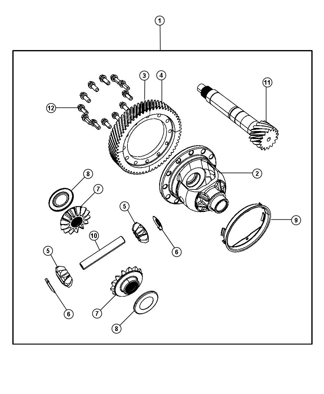 Diagram Differential Assembly. for your Chrysler