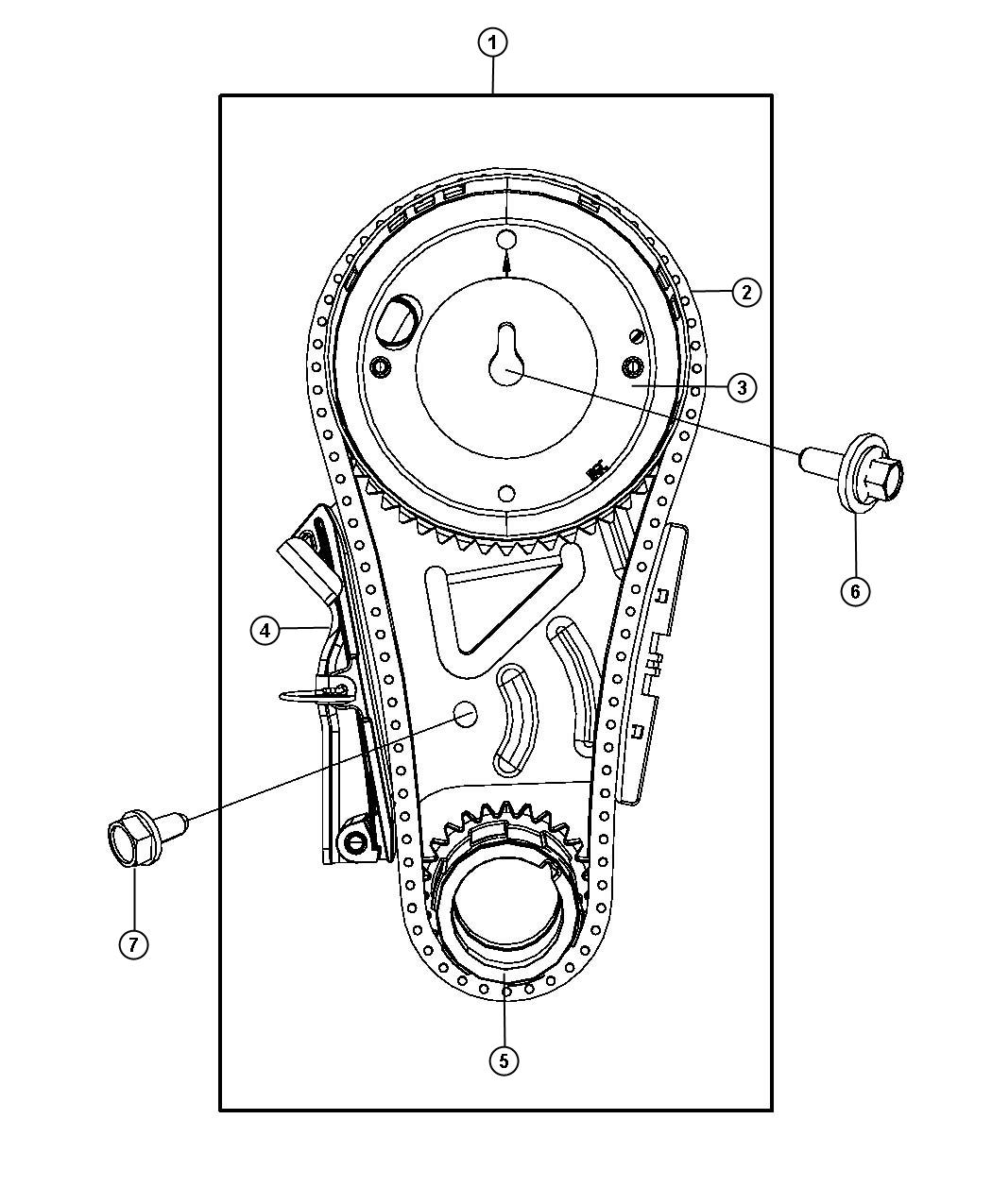 Diagram Timing System 5.7L [5.7L Hemi V8 Engine]. for your 2003 Chrysler 300  M 