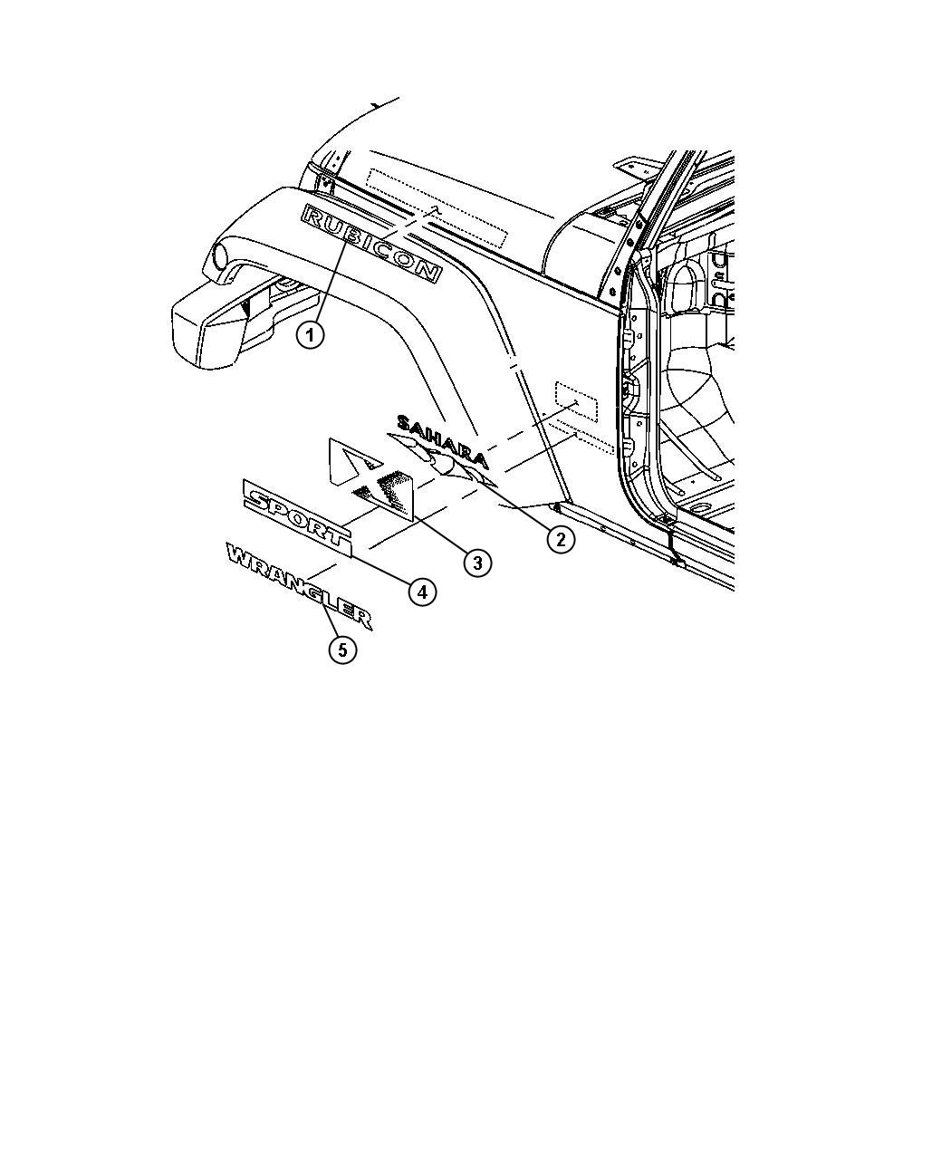 Diagram Decals and Tape Stripes. for your Jeep Wrangler  