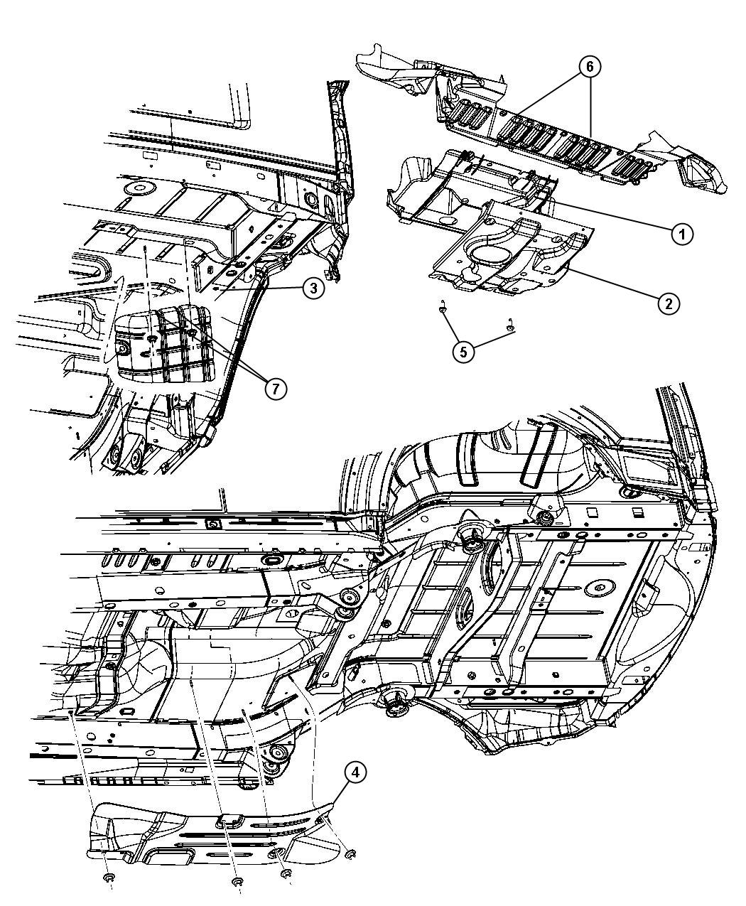 Underbody Shields and Skid Plates. Diagram