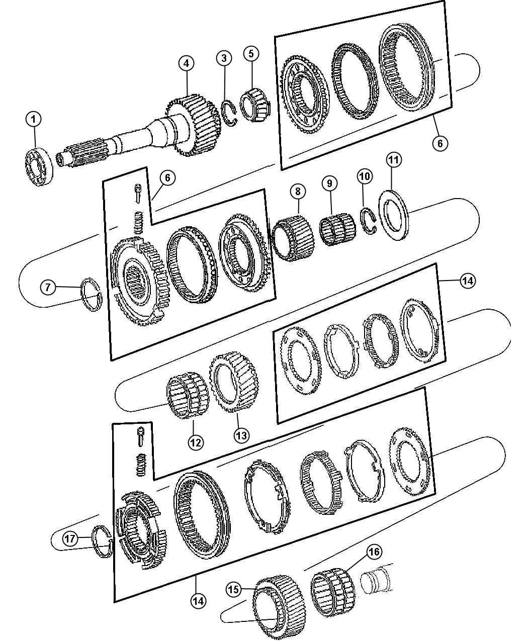Diagram Input Shaft Assembly. for your 2008 Dodge Ram 1500   