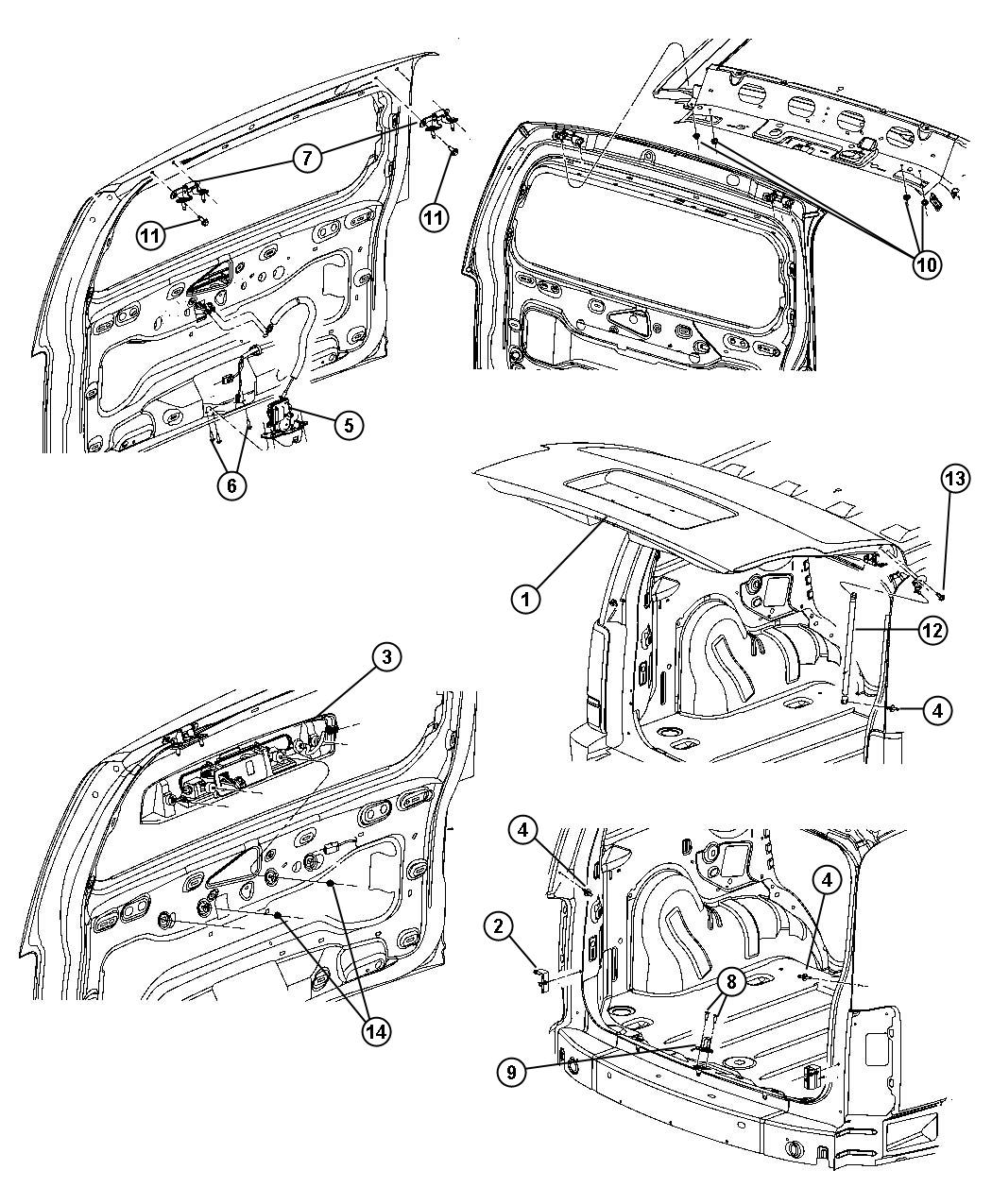 Dodge NITRO Gas cylinder. Liftgate, liftgate glass - 55360915AD ...