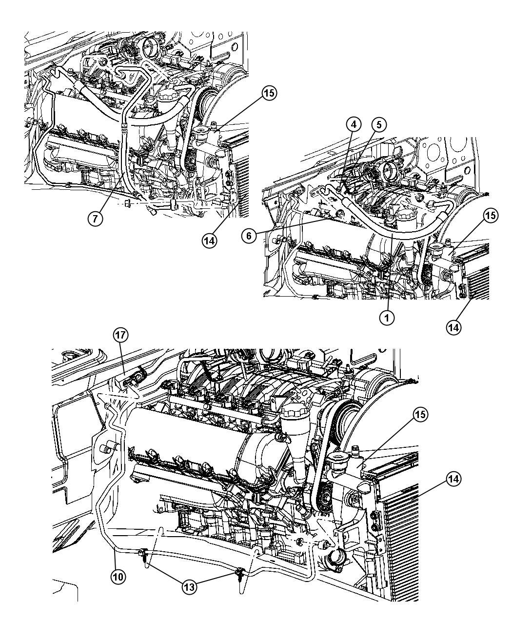 A/C Plumbing 3.7L [3.7L V6 Engine] 4.7L [4.7L V8 Engine]. Diagram