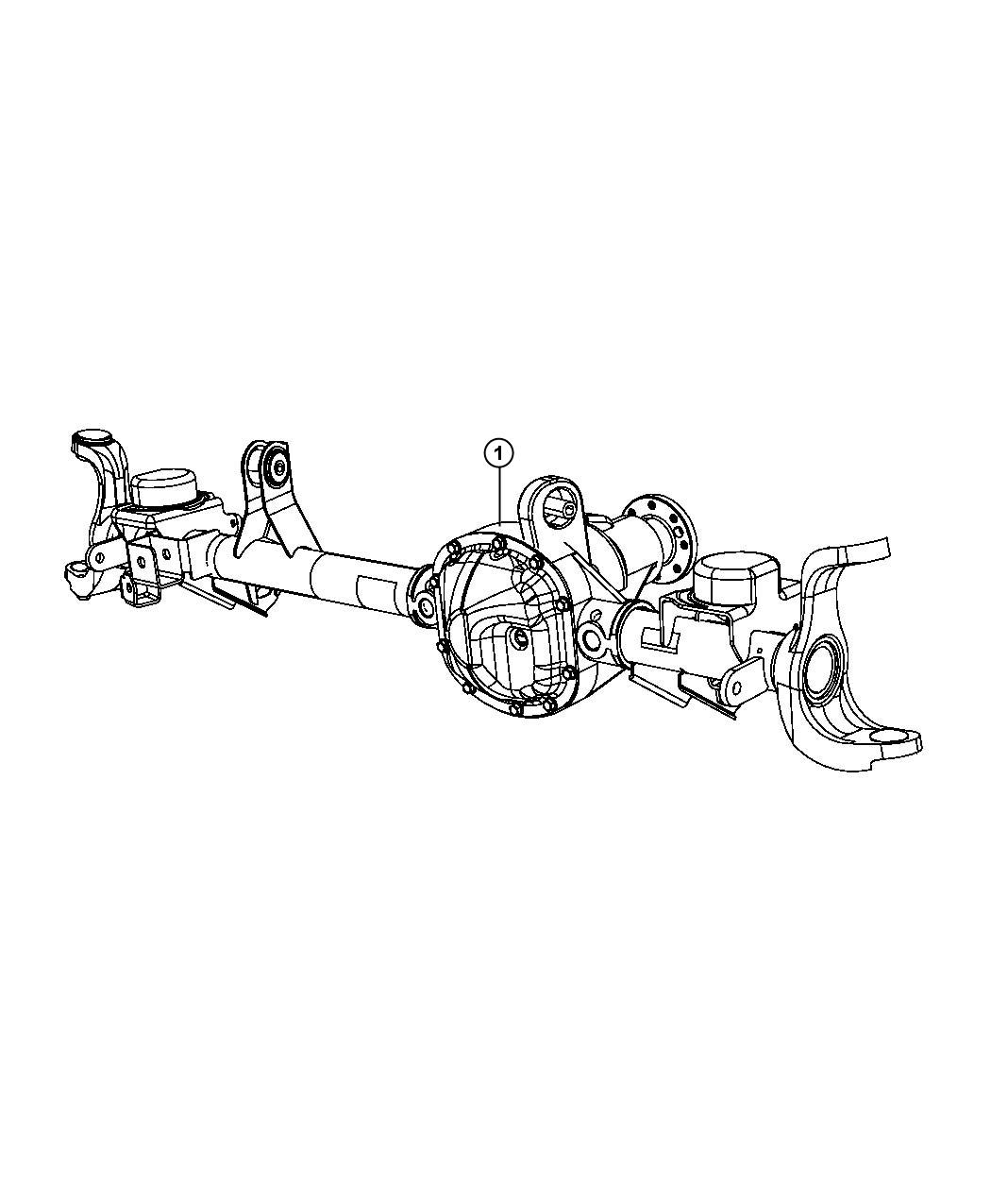 Diagram Axle Assembly,Front,4 Wheel Drive. for your 1997 Dodge Dakota   