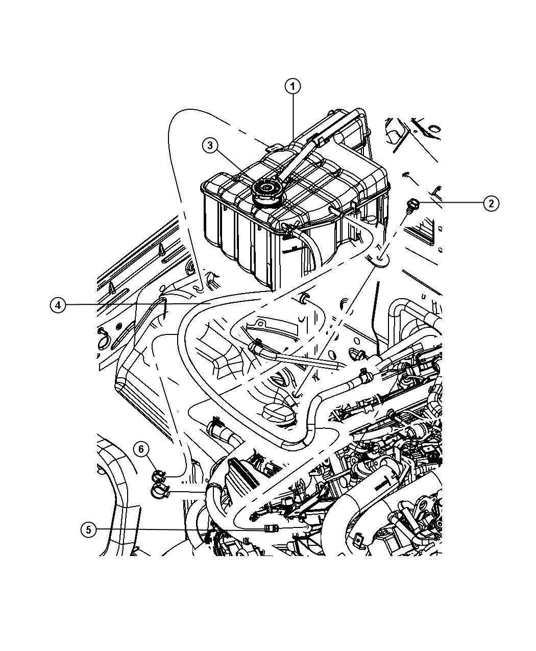 Diagram Coolant Recovery Bottle 3.0L Diesel [3.0L V6 Turbo Diesel Engine]. for your Jeep Grand Cherokee  