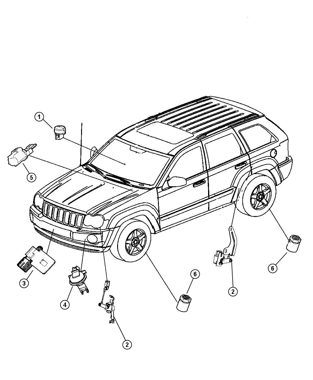 Diagram Sensors Body. for your Jeep