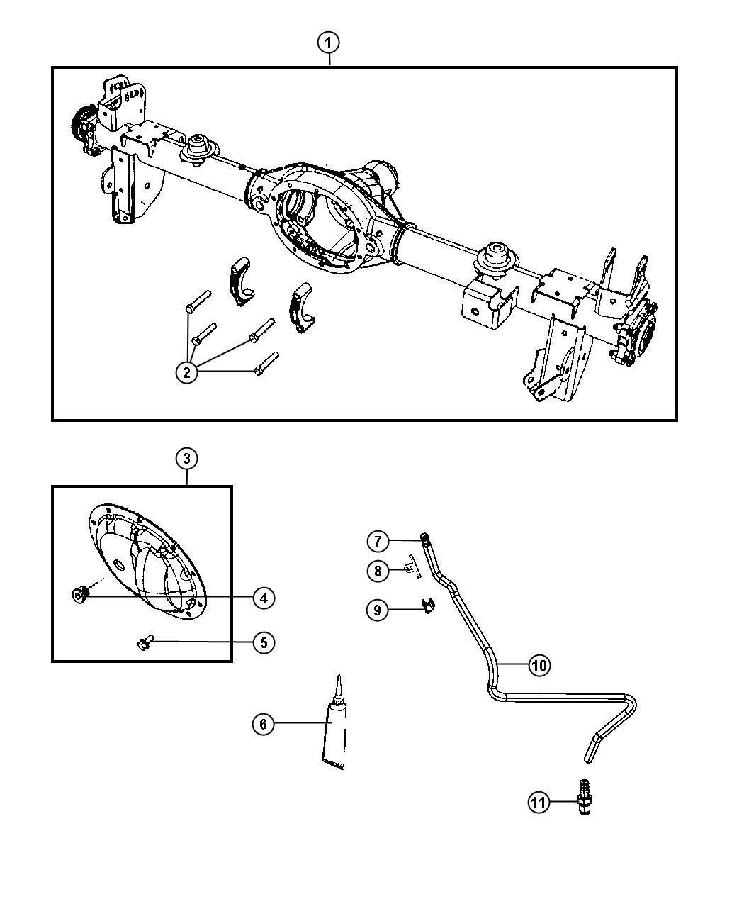 Diagram Housing and Vent,Rear Axle. for your 2003 Chrysler 300  M 