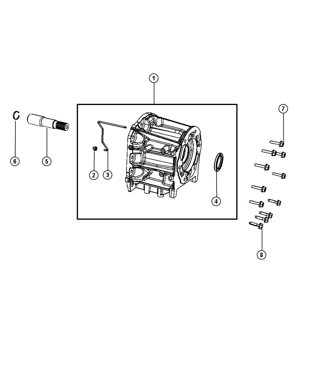 Full size assembly image of Adapter 4WD. (1/1)