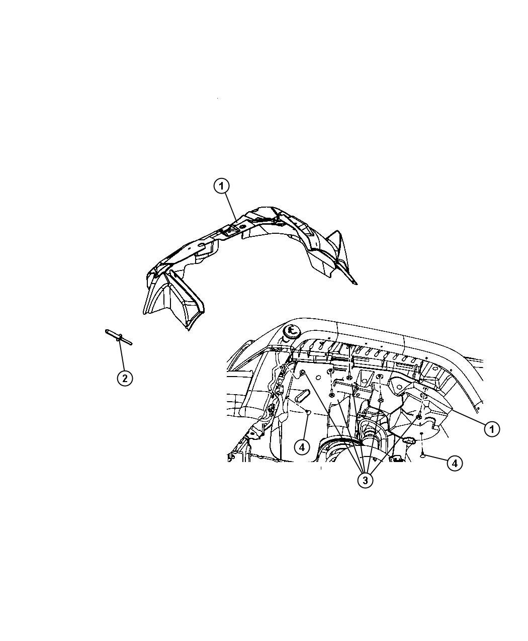 Front Fender Shields. Diagram