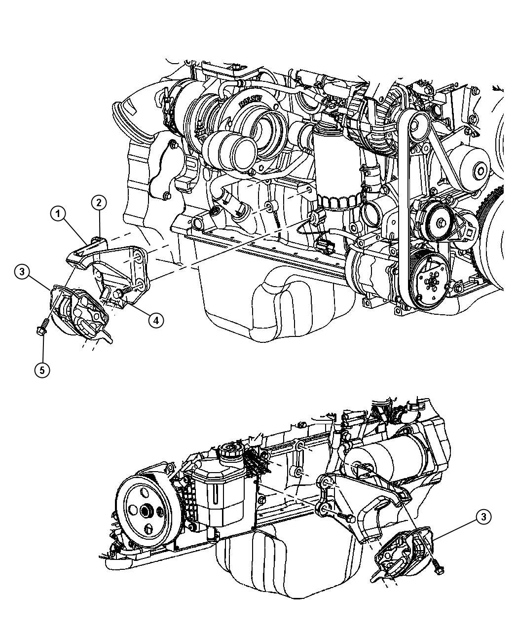 Engine Mounting Front 5.9L Diesel [5.9L HO Cummins Turbo Diesel Engine]. Diagram