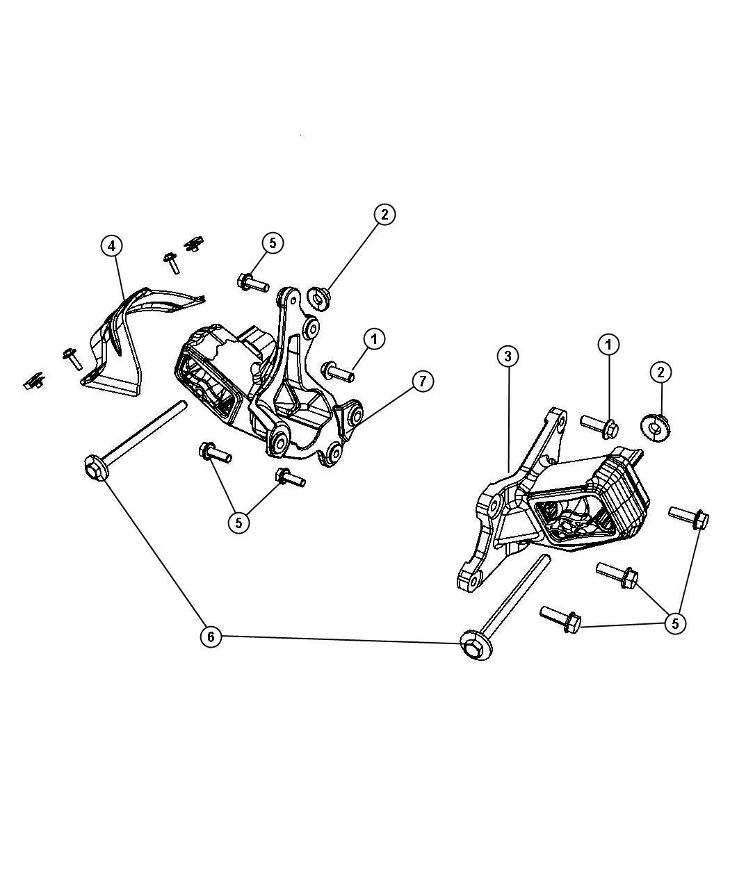 Diagram Engine Mounting 3.8L [3.8L V6 SMPI Engine]. for your 2004 Chrysler 300  M 