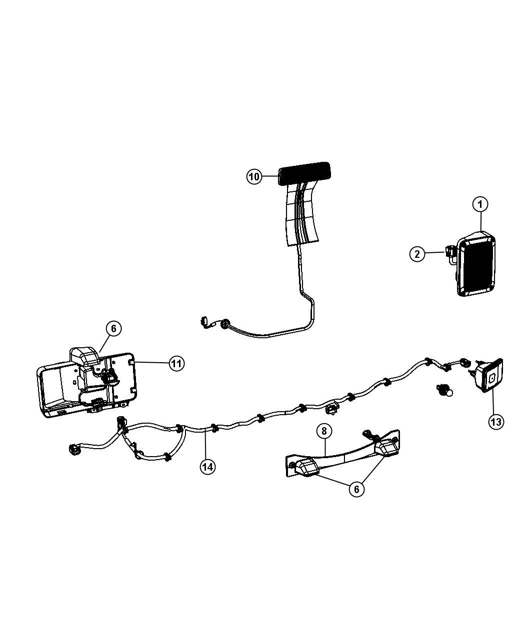 Diagram Lamps - Rear. for your 2021 Jeep Wrangler   