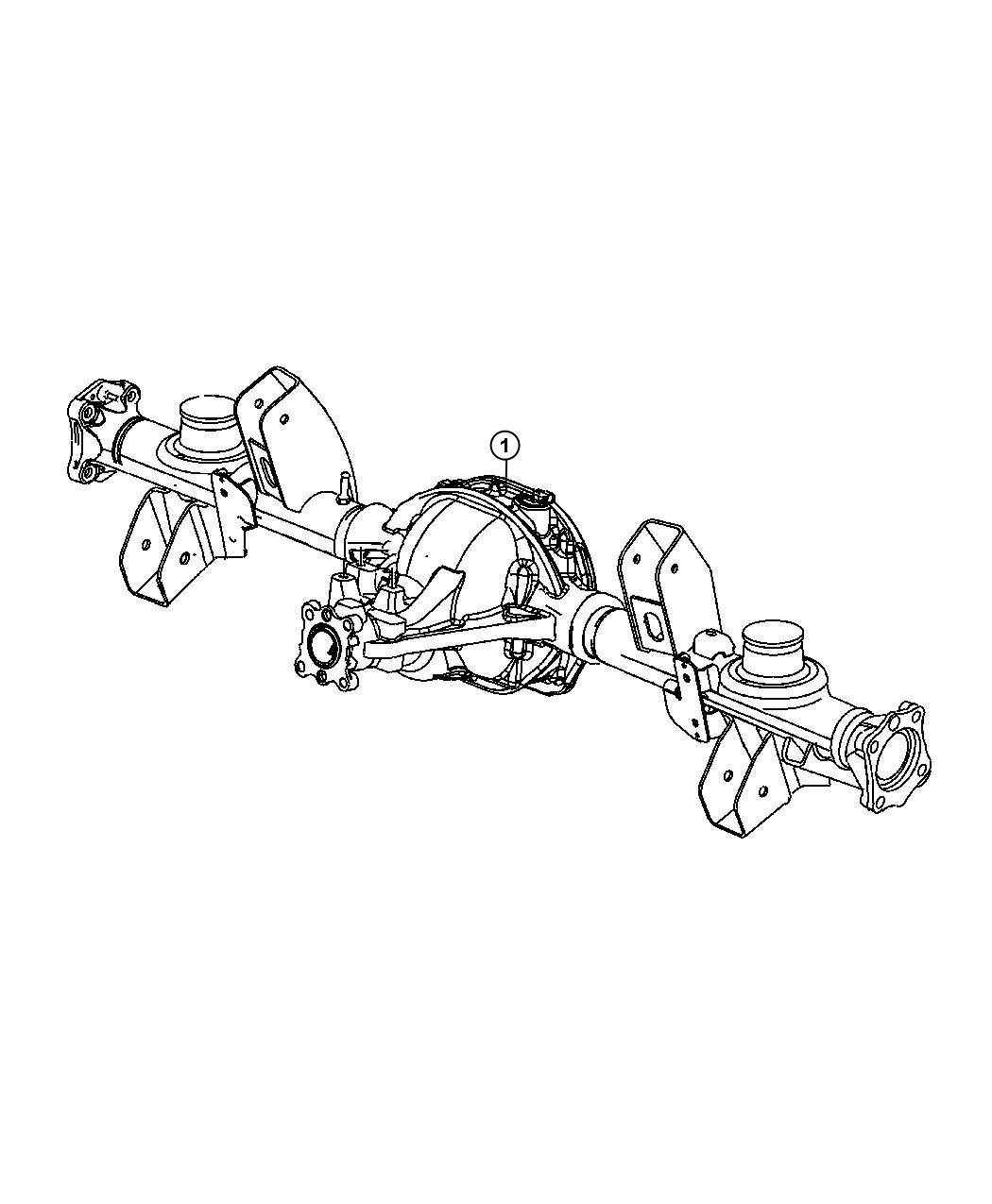 Diagram Axle Assembly, Rear. for your Jeep