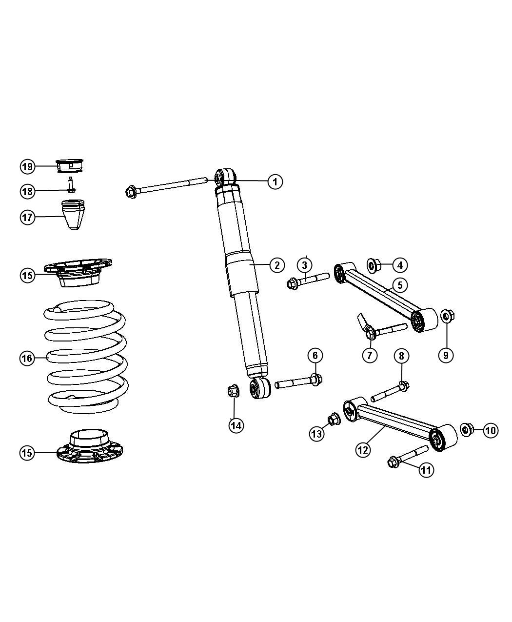 Diagram Suspension,Rear. for your 1999 Chrysler 300  M 