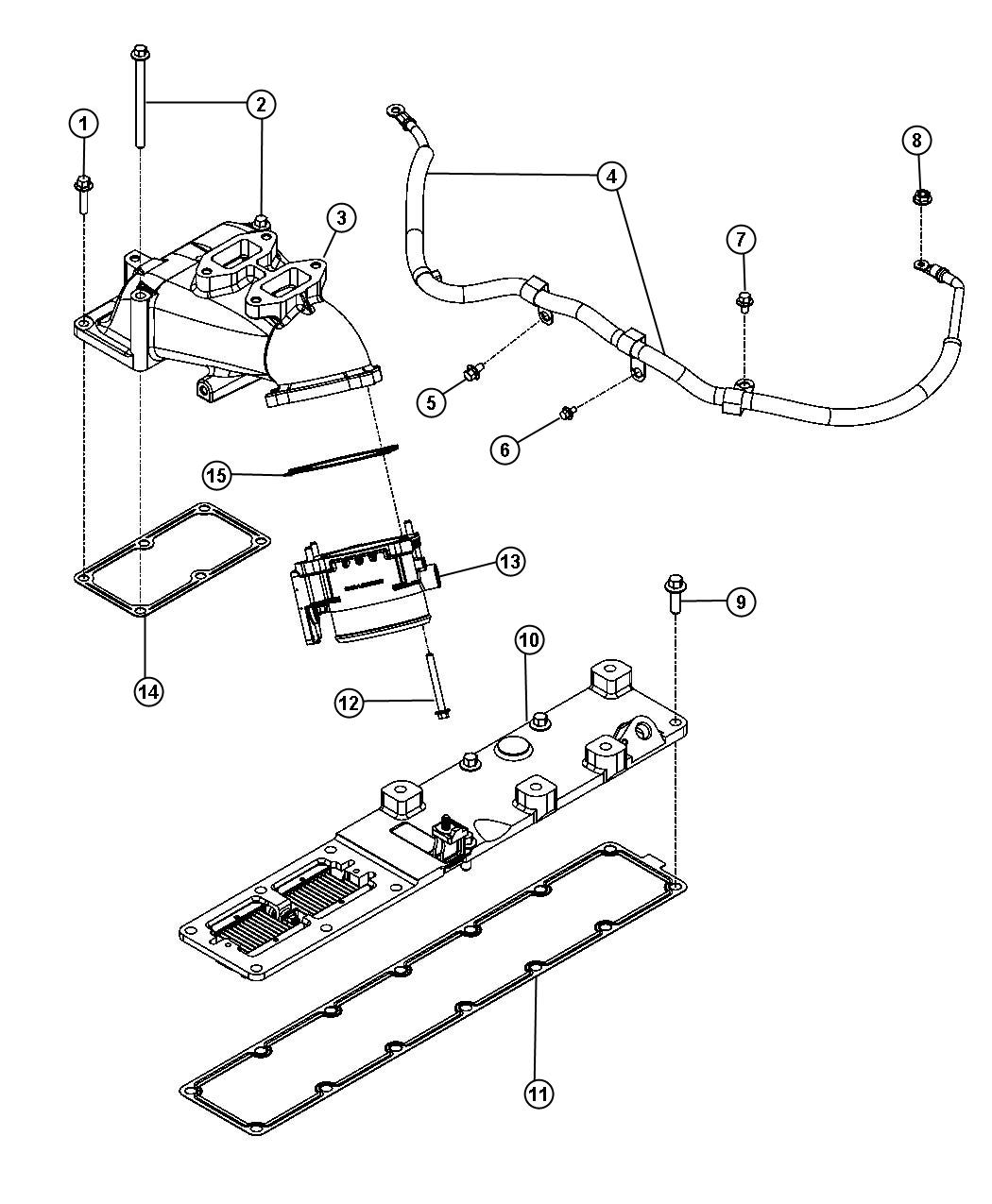 Diagram Air Intake And Air Intake Starting Aid 6.7L Diesel [6.7L Cummins Turbo Diesel Engine]. for your 2017 Jeep Cherokee   