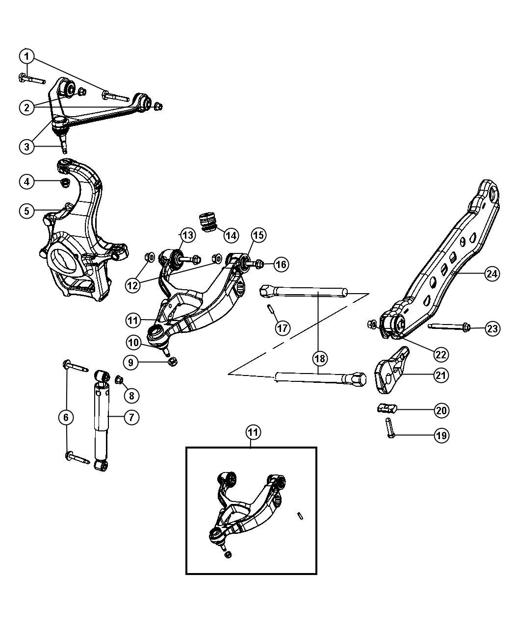 Diagram Suspension,Front. for your Chrysler 200  