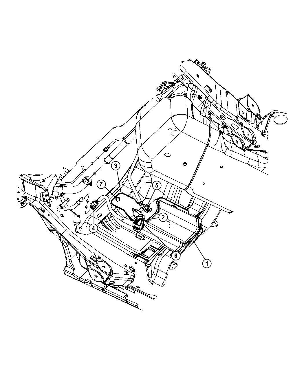 Diagram Vapor Canister and Leak Detection Pump. for your Dodge Ram 1500  