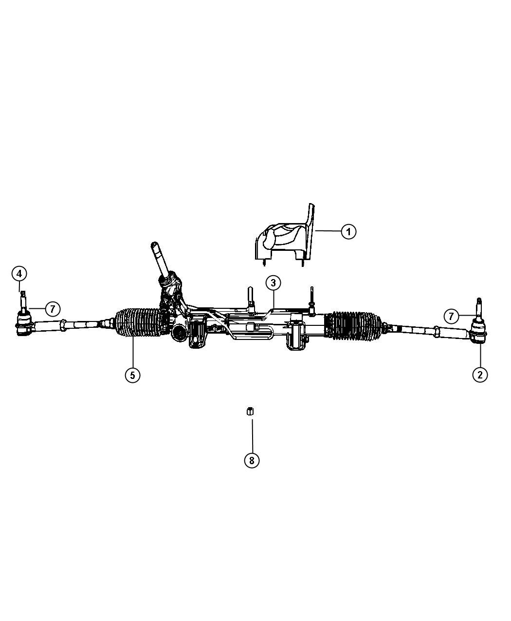 Diagram Gear Rack and Pinion. for your Jeep Grand Cherokee  