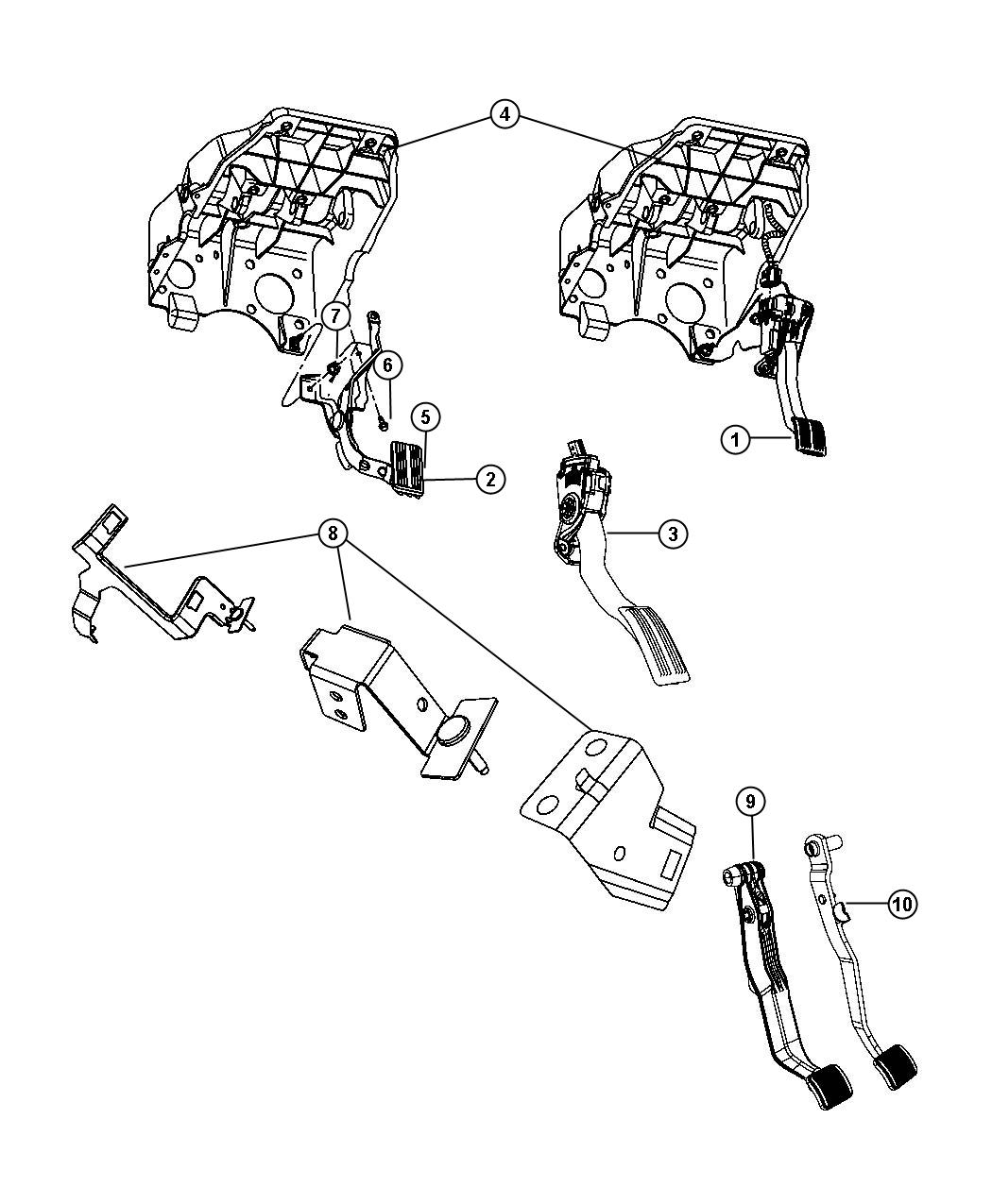 Diagram Accelerator Pedal Power Adjustable. for your Dodge Ram 1500  