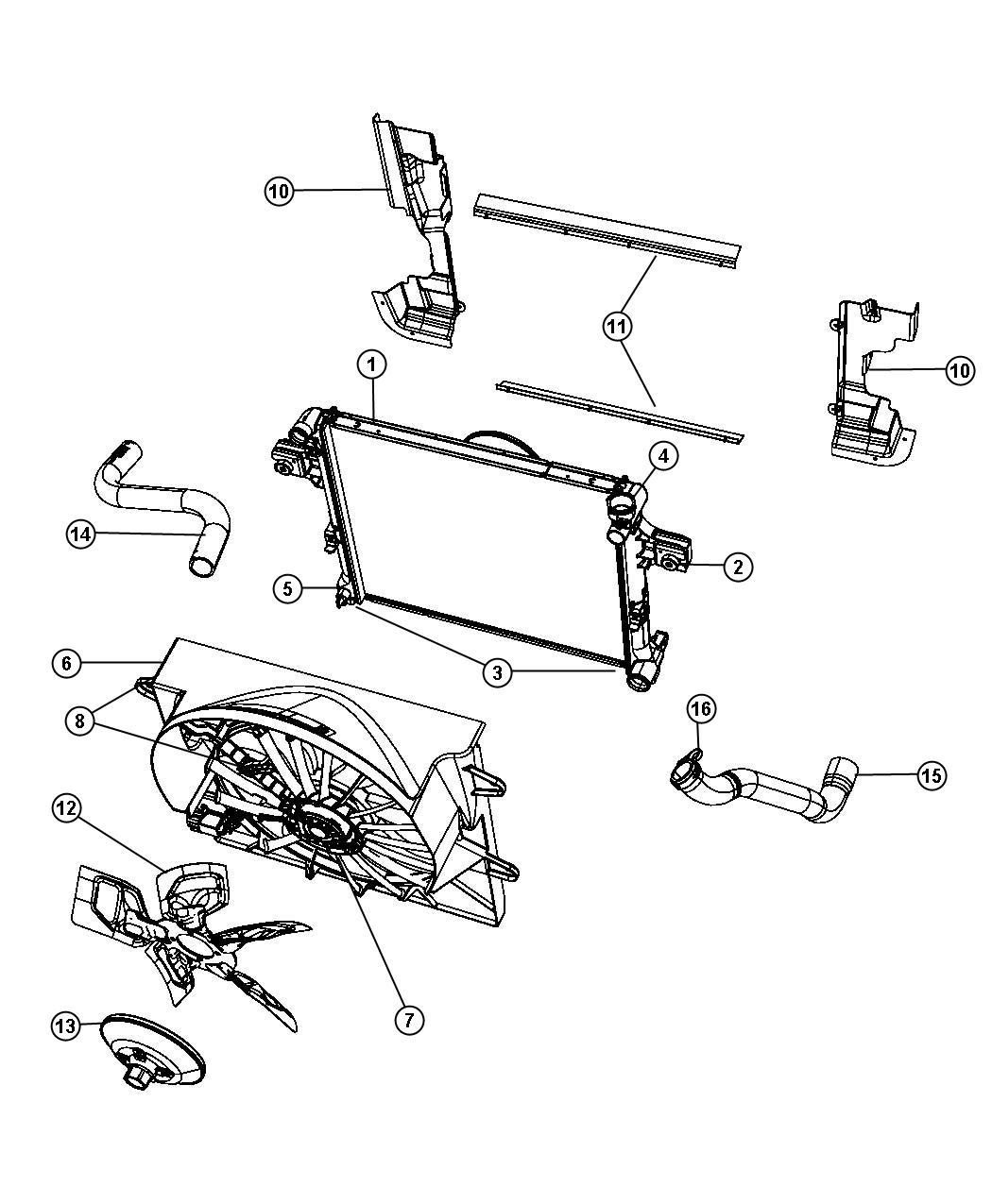 Jeep Commander Wiring. Jumper. Cooling fan. Includes - 68048545AA ...