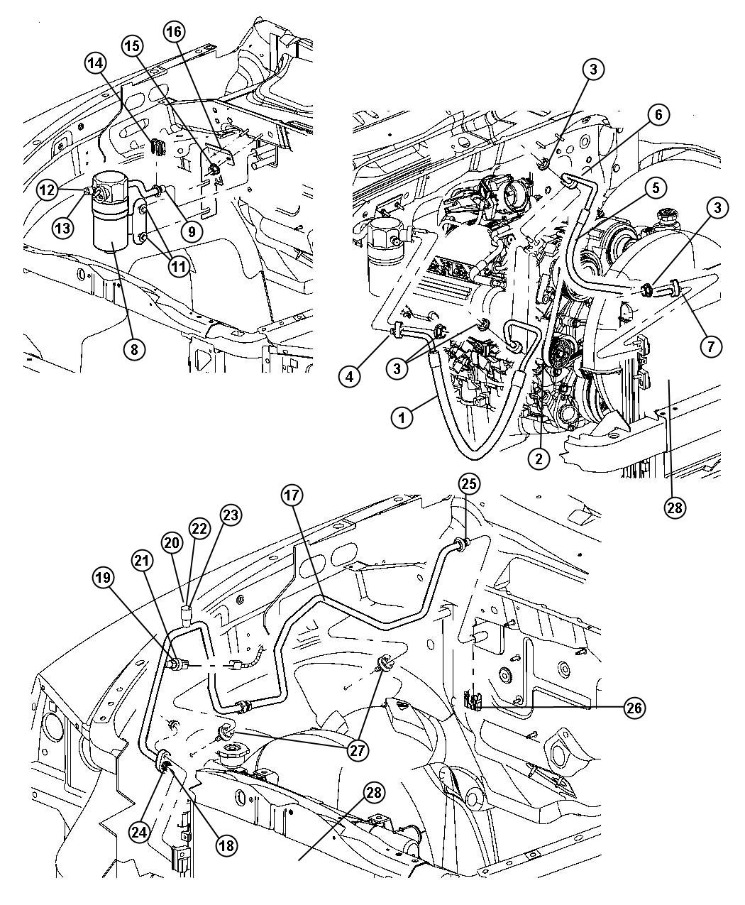 Diagram A/C Plumbing. for your Dodge