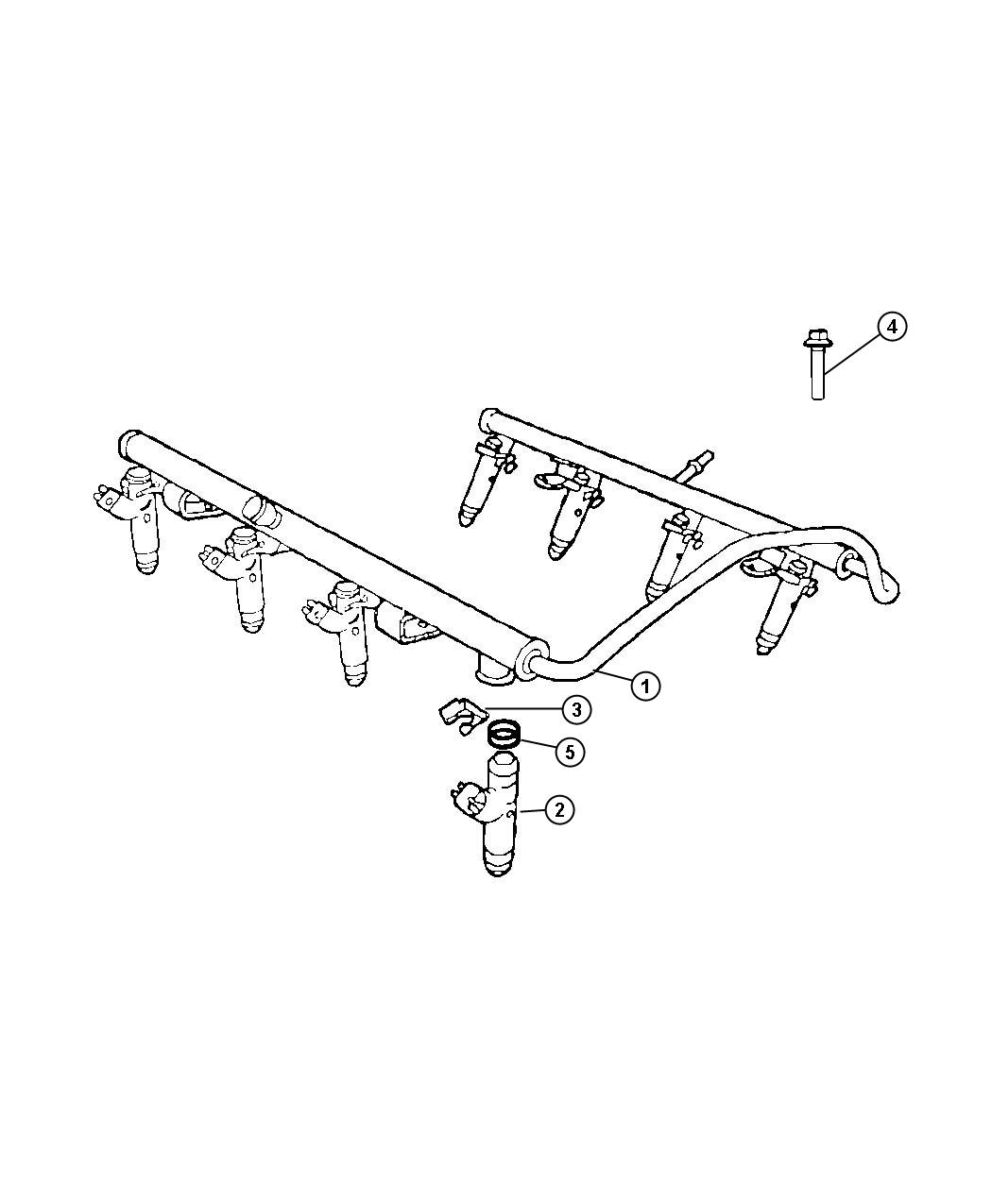 Diagram Fuel Rail and Related. for your Dodge Dakota  