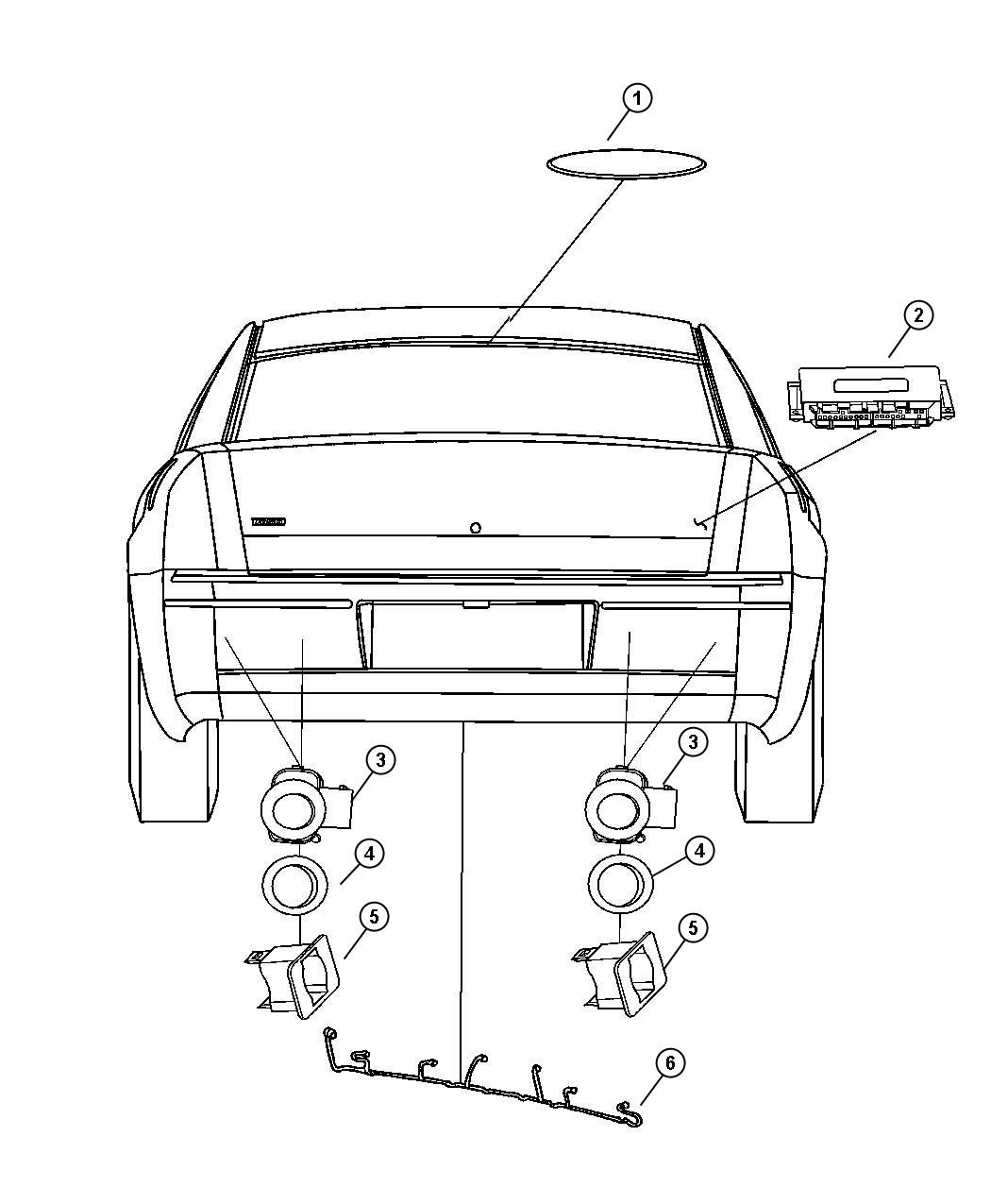 Diagram Park Assist. for your 2008 Chrysler 300  Touring 