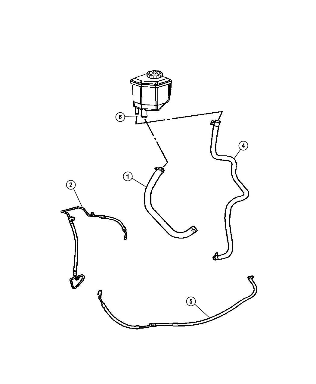 Diagram Power Steering Hoses. for your Dodge Charger  