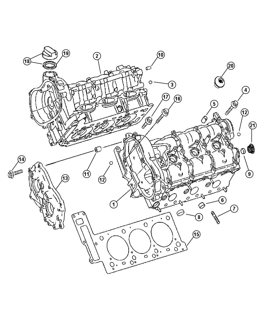 Diagram Cylinder Head 3.5L [3.5L V6 Gas Engine]. for your 2016 Jeep Grand Cherokee   