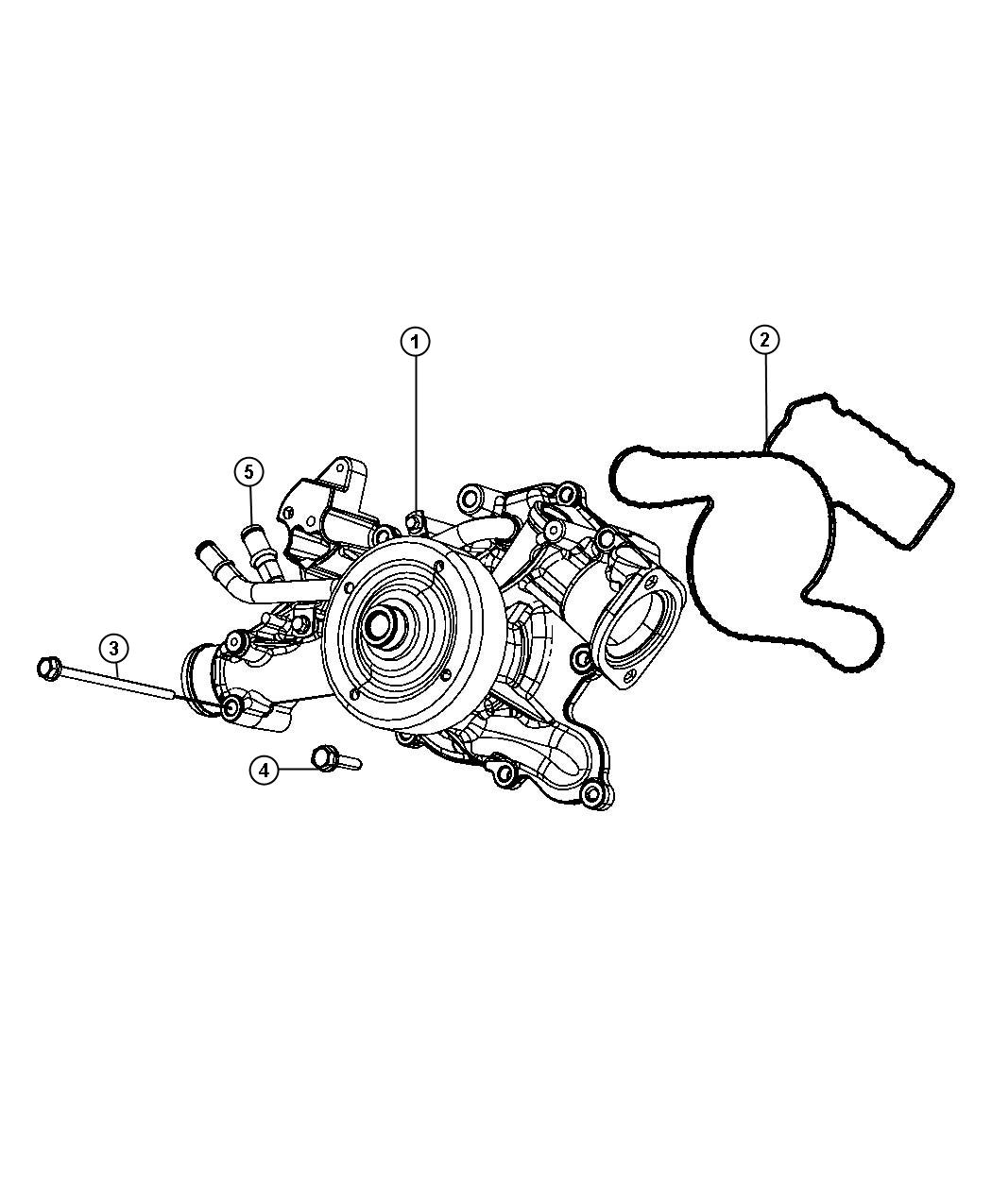 Diagram Water Pump and Related Parts. for your Dodge