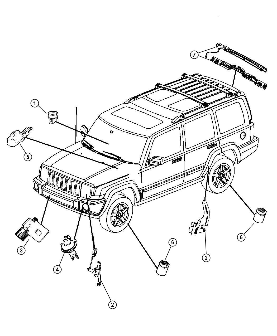 Diagram Sensors Body. for your Jeep