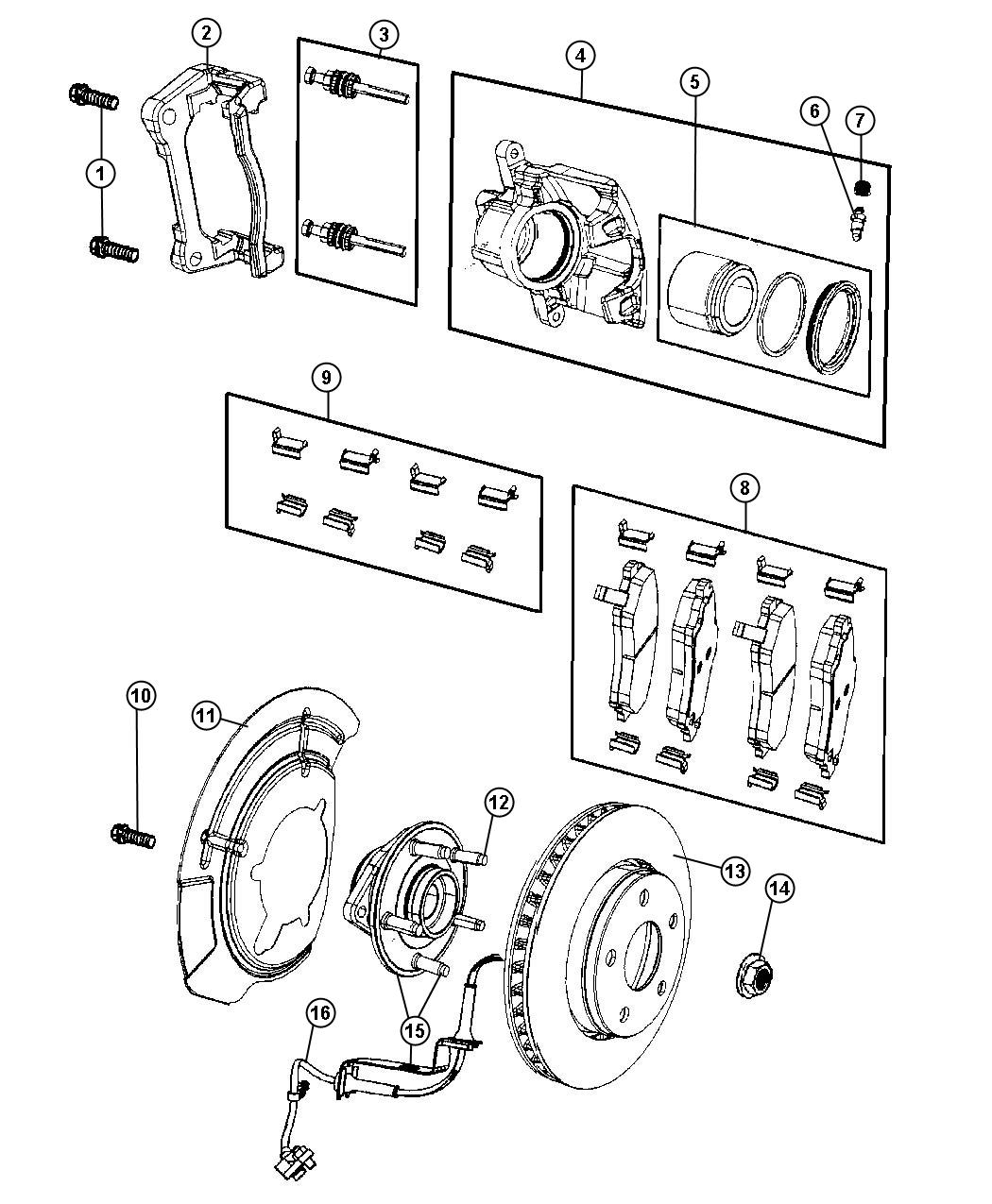 Brakes, Front. Diagram