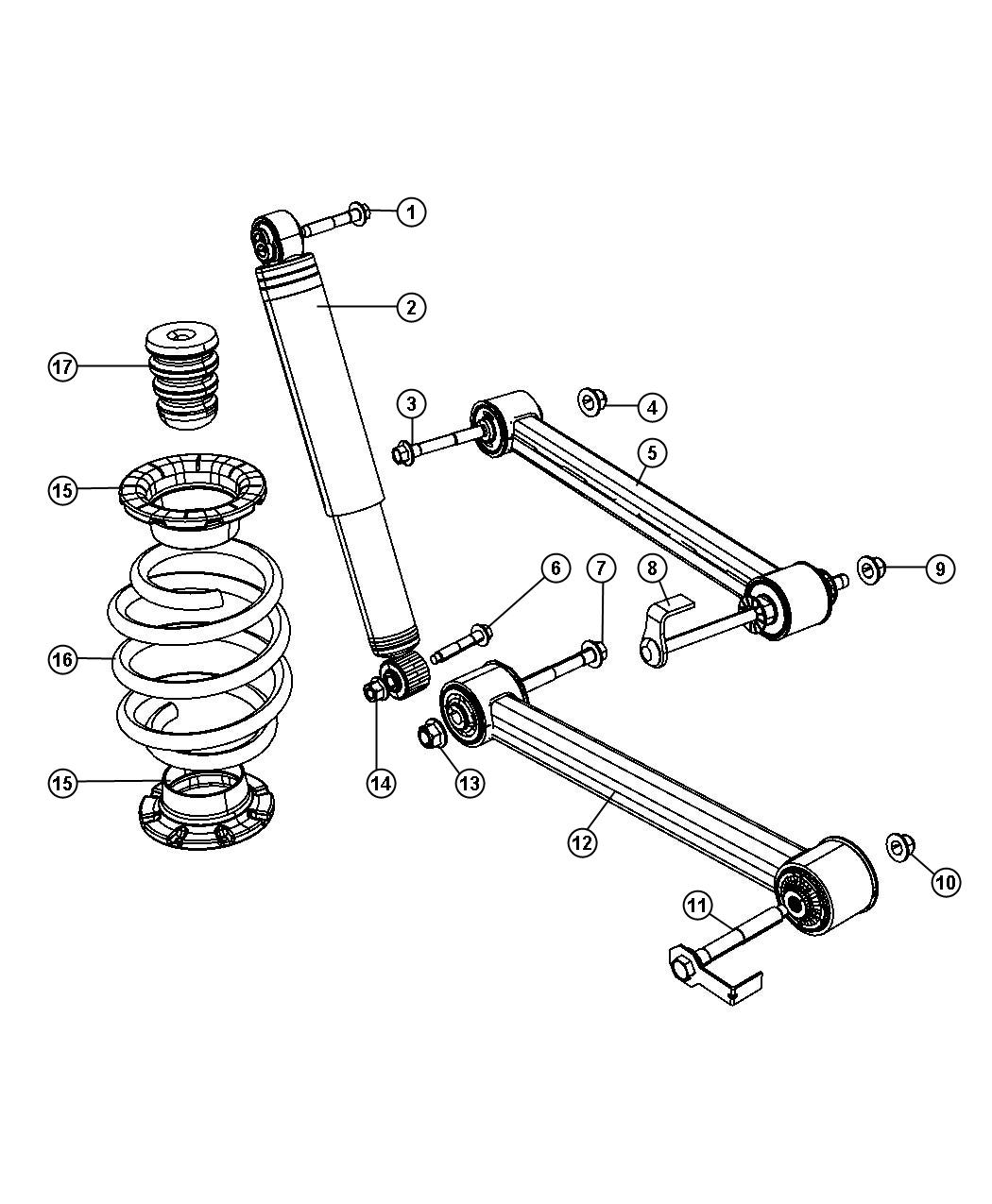 Diagram Suspension,Rear. for your 2008 Jeep Liberty   