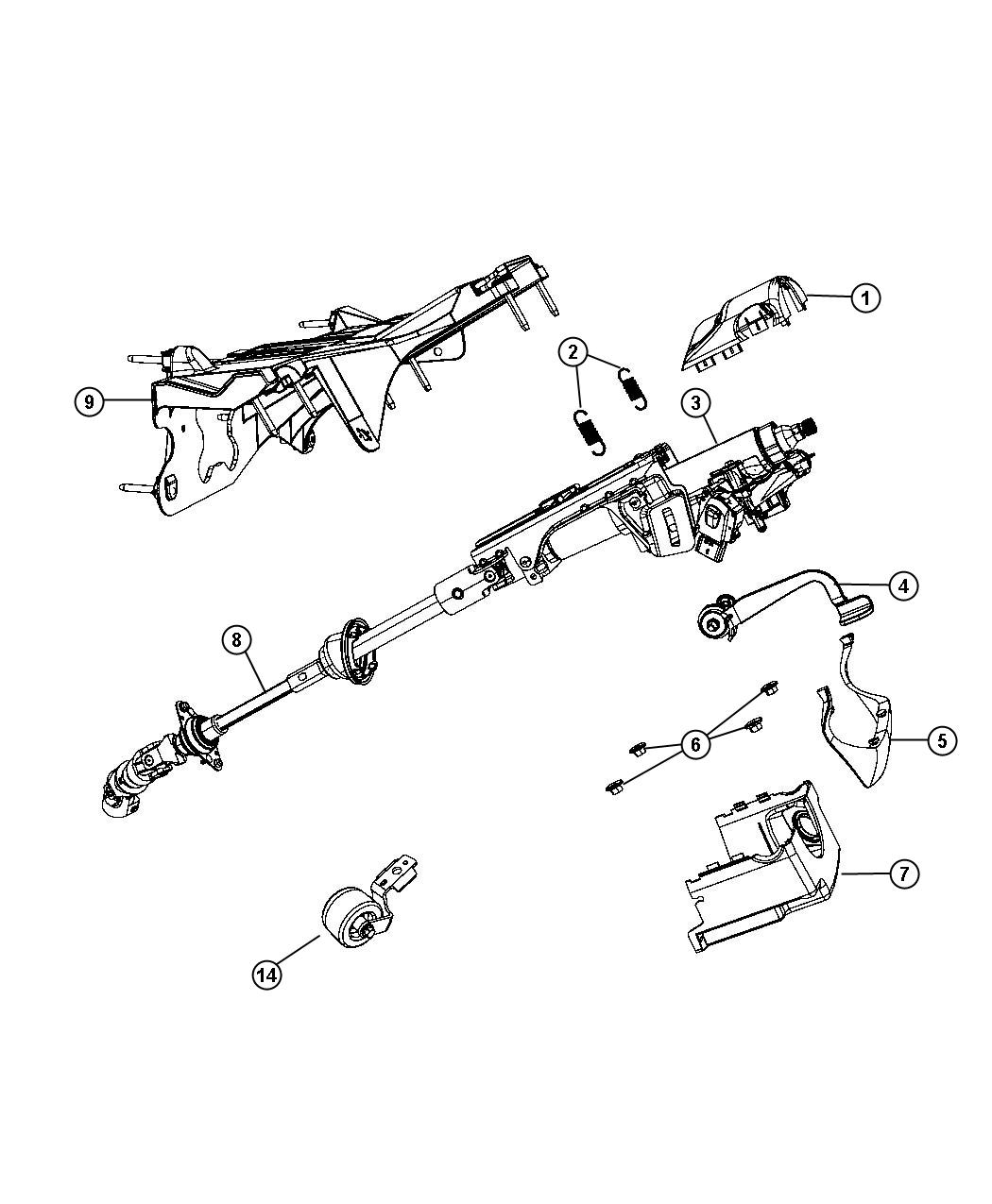 Diagram Steering Column. for your Jeep