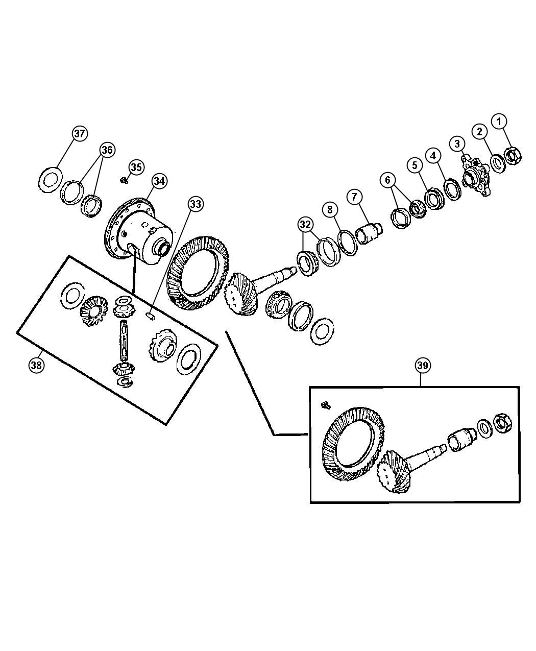 Differential Assembly,Rear. Diagram