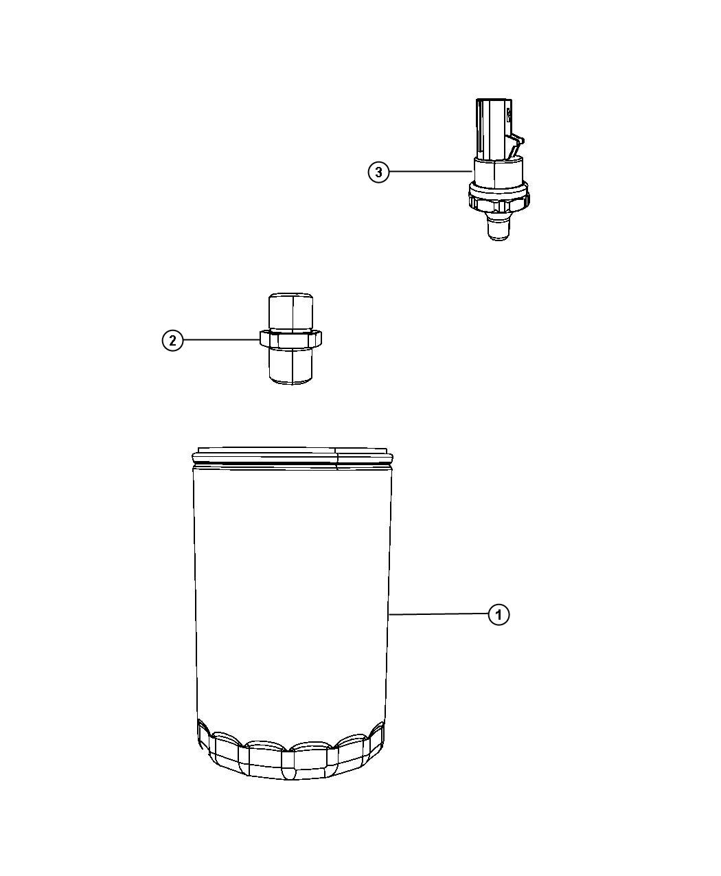 Diagram Engine Oil Filter 3.8L [3.8L V6 SMPI Engine]. for your Jeep