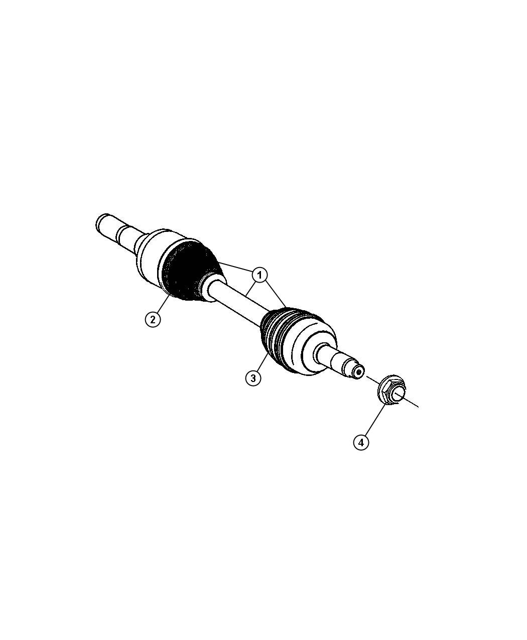 Diagram Shaft, Front Axle. for your 2002 Jeep Grand Cherokee   