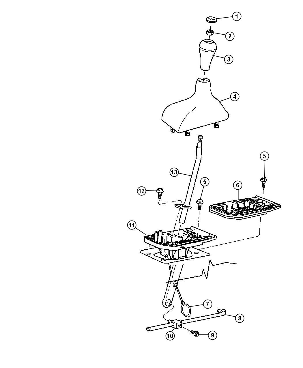 Diagram Shifter Assembly And Mounting NVG 271 [Man Shift-on-the-Fly Transfer Case]. for your Dodge Ram 5500  