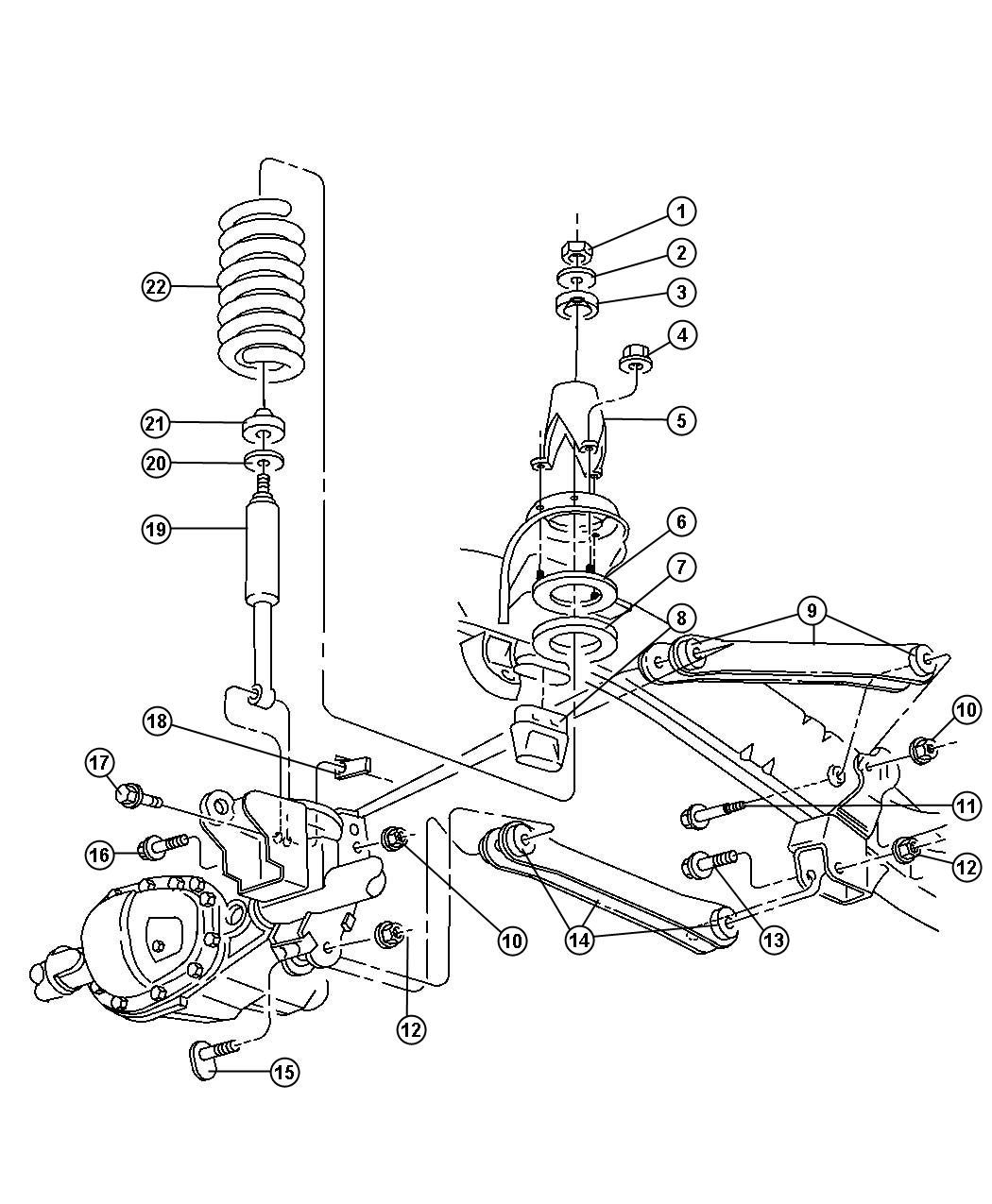 Diagram Suspension, Front. for your 2021 Ram 5500   