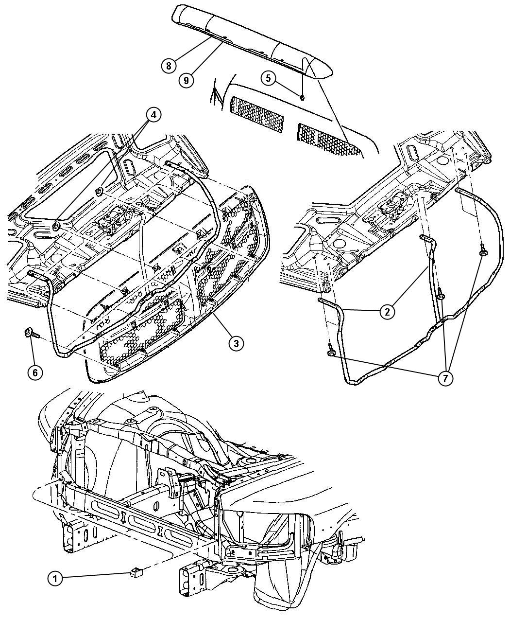 Diagram Grilles. for your Dodge Ram 5500  