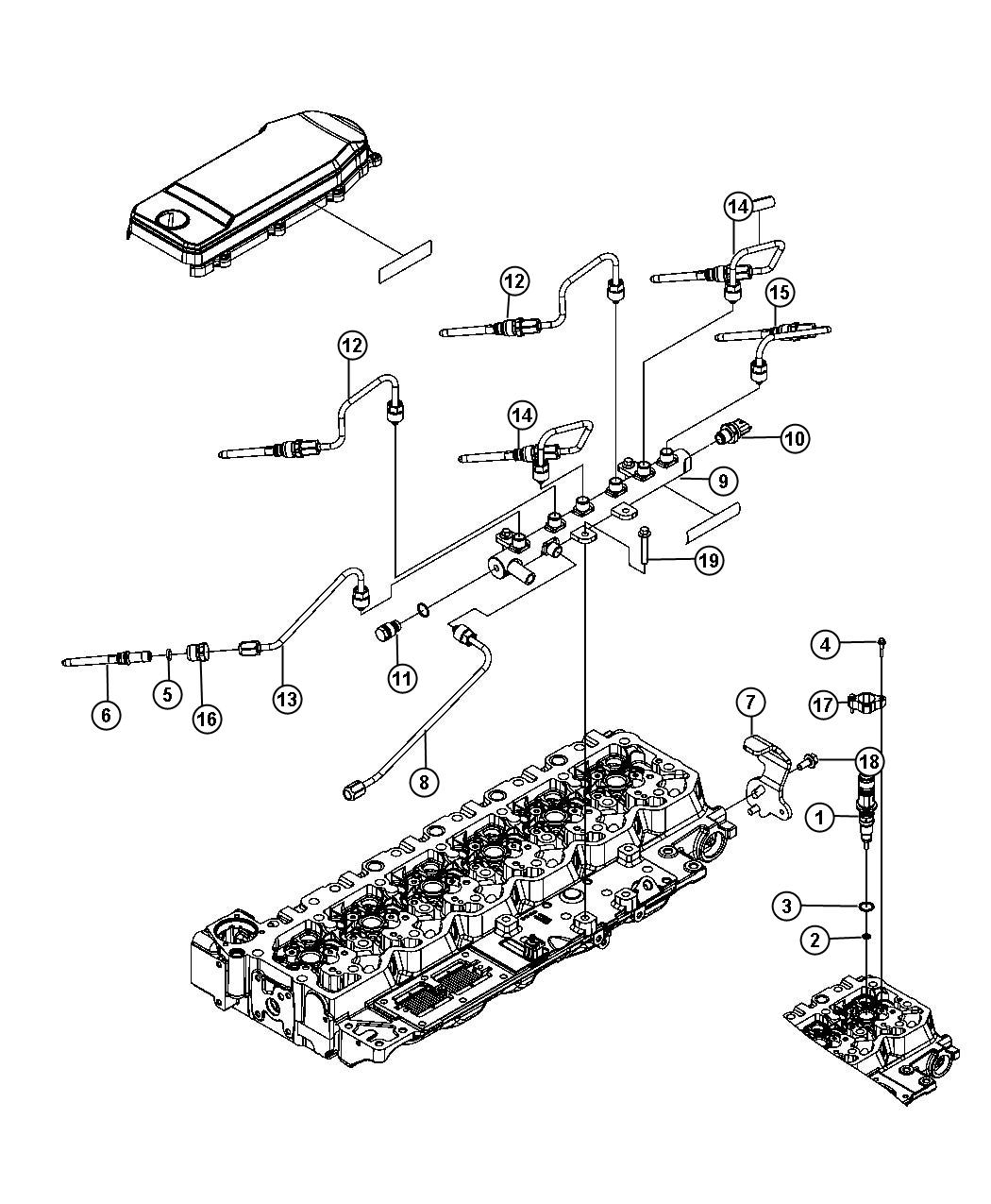 Diagram Fuel Injection Plumbing 6.7L [6.7L I6 CUMMINS TURBO DIESEL ENGINE]. for your 2006 Jeep Wrangler   