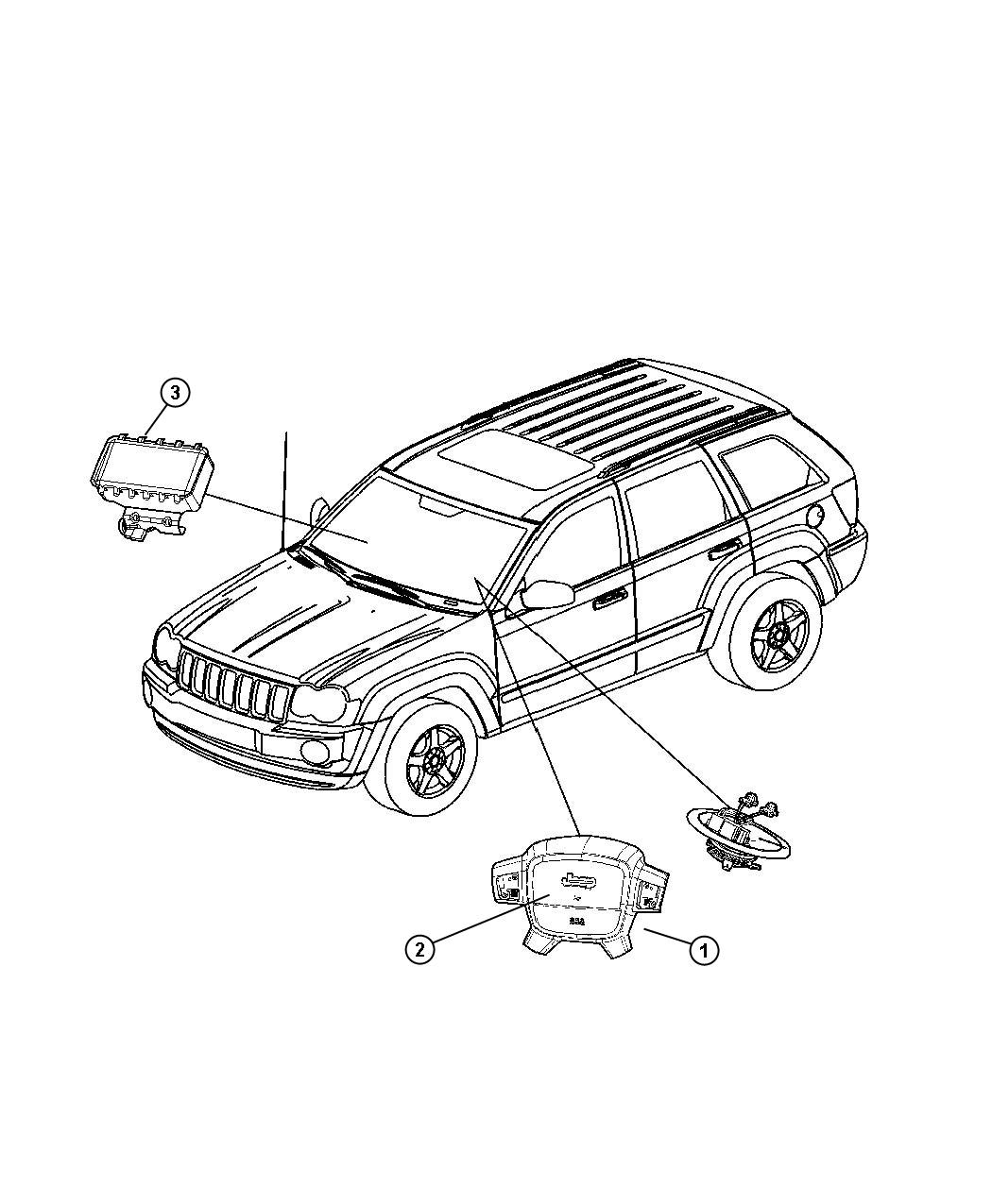 Diagram Air Bags Front. for your 2000 Chrysler 300  M 