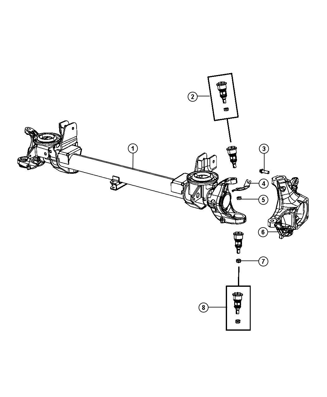 Diagram Housing,Front Axle. for your 1998 Jeep Cherokee   