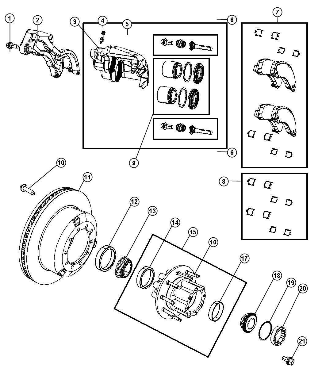 Diagram Brakes, Rear, Disc. for your 2012 Dodge Avenger   