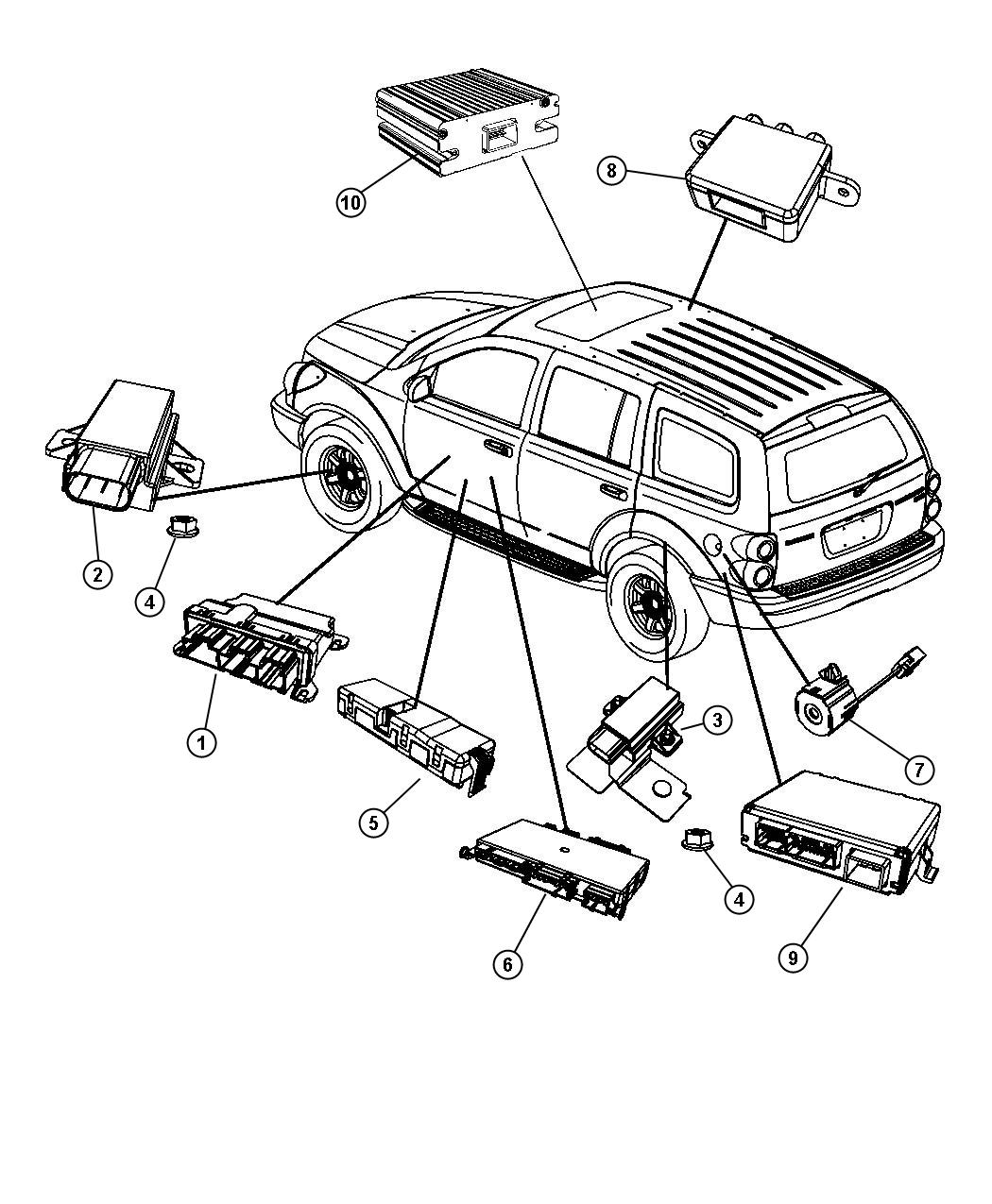 Diagram Modules Body. for your 2008 Chrysler Aspen   