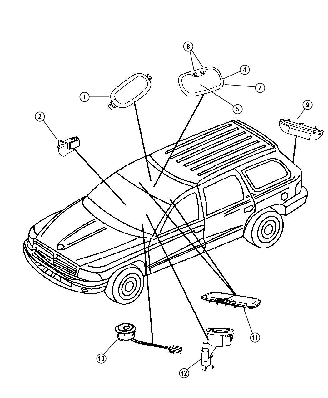 Diagram Lamps Interior. for your Chrysler