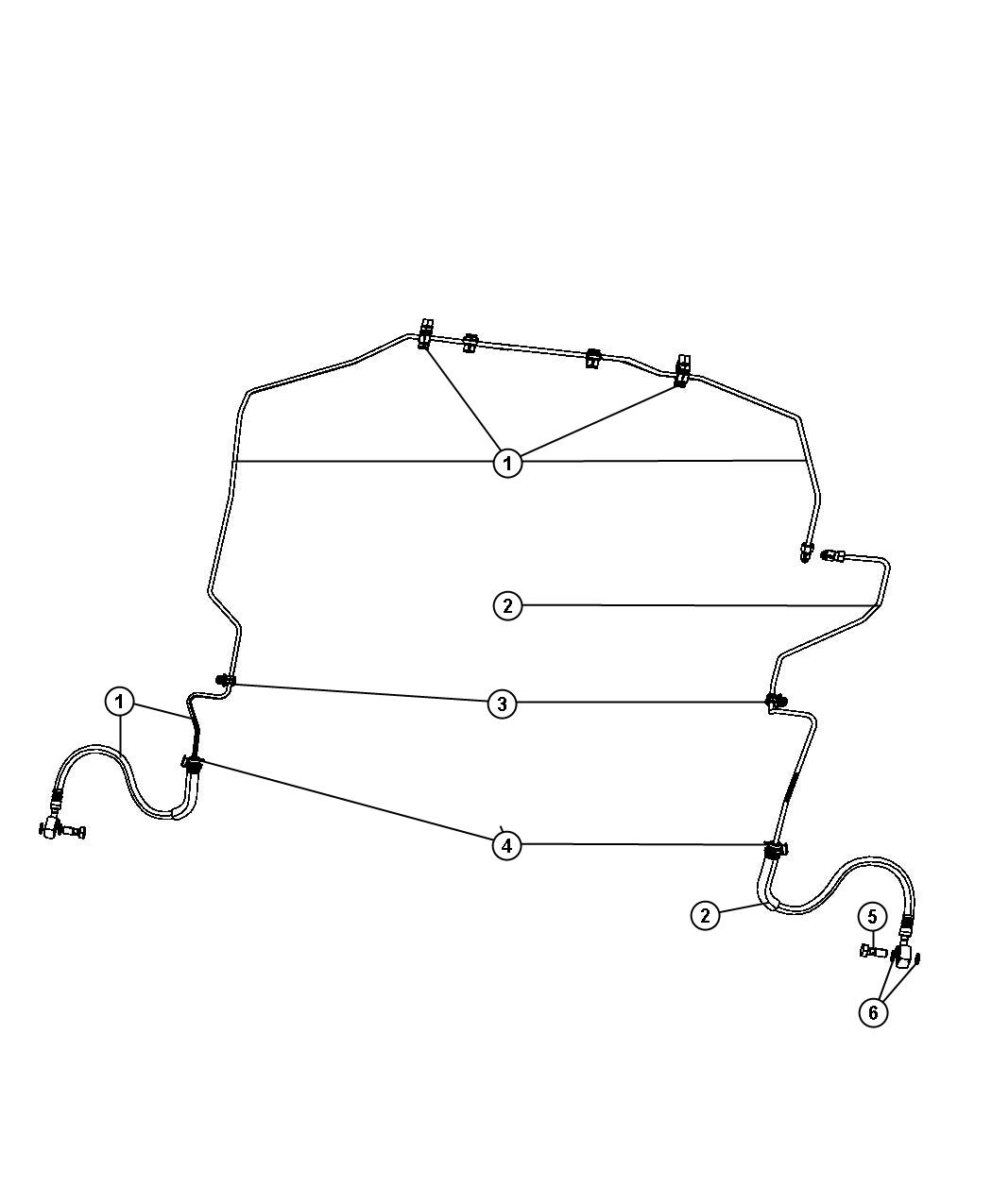 Diagram HCU, Brake Tubes and Hoses, Front. for your Jeep