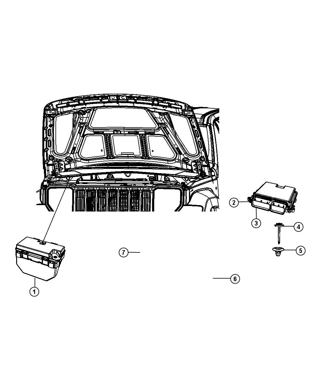 Diagram Modules Engine Compartment. for your Jeep